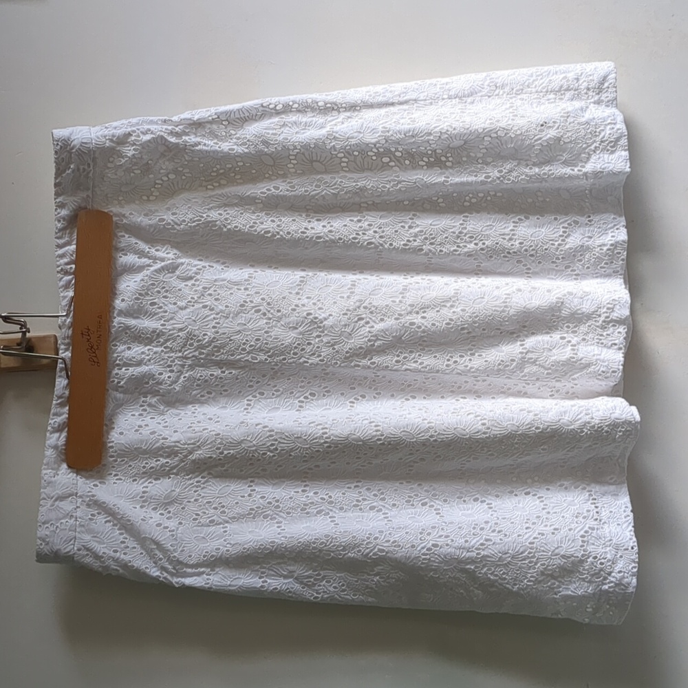 Joe Fresh Skirt White Eyelet Lined A-Line Skirt 14